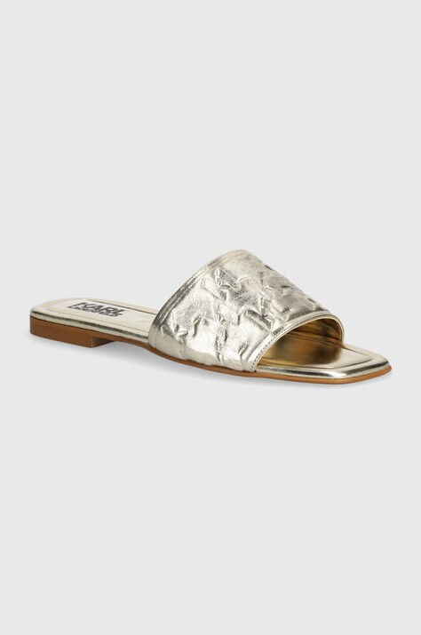 Pantofle Karl Lagerfeld BRIO dámské, zlatá barva, KL85400