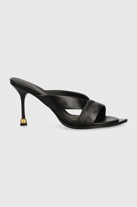 Vanda Novak infradito in pelle Mila donna colore nero