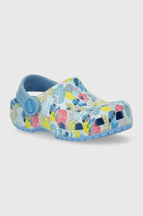 Crocs klapki dziecięce STITCH CLASSIC CLOG kolor turkusowy