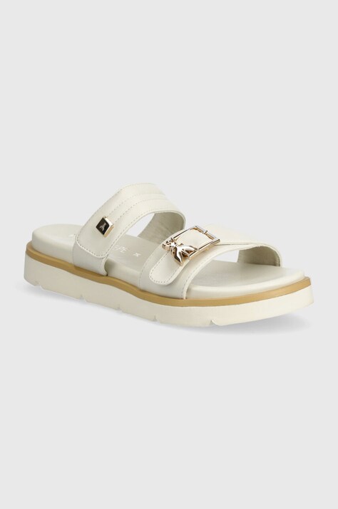 Šľapky Patrizia Pepe Girl béžová farba