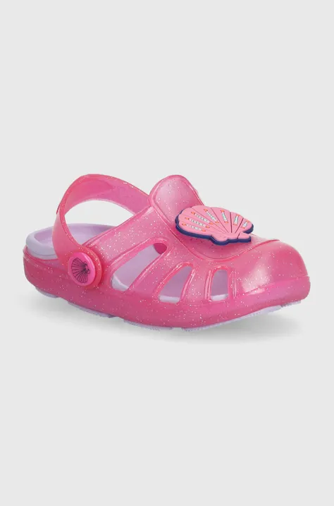 Dětské pantofle zippy růžová barva