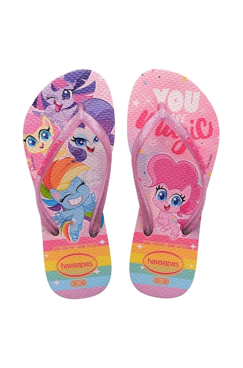 Otroške japonke Havaianas KIDS SLIM MY LITTLE roza barva