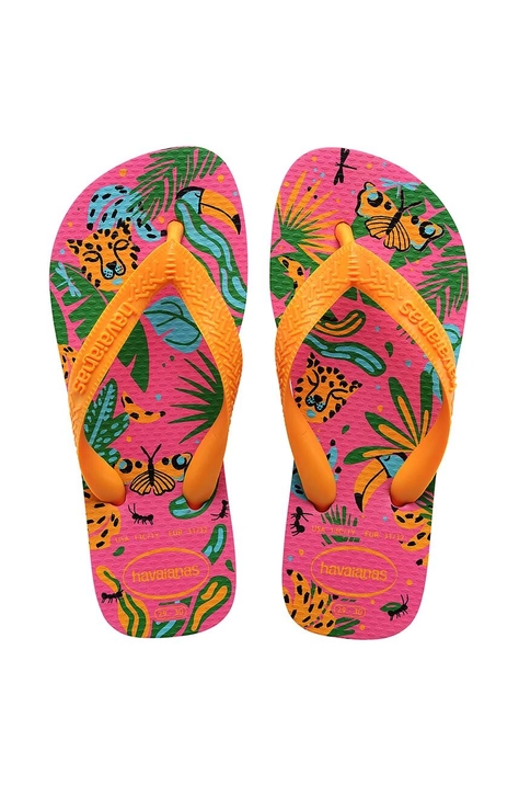 Detské žabky Havaianas KIDS TOP FASHION ružová farba