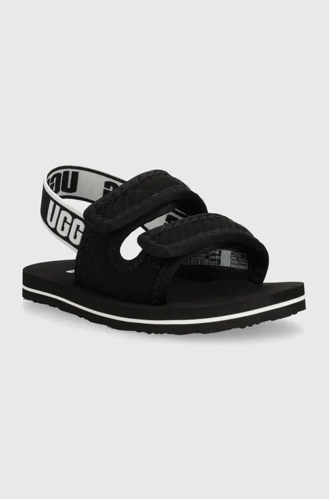 Dětské sandály UGG LENNON SLINGBACK černá barva