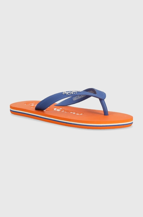 Dětské žabky Pepe Jeans BAY BEACH BASIC B oranžová barva