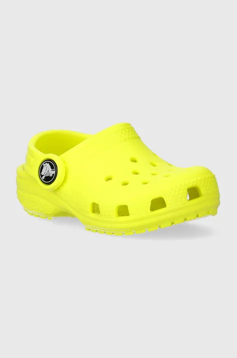 Dětské pantofle Crocs CLASSIC CLOG zelená barva