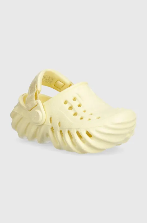 Παιδικές παντόφλες Crocs ECHO CLOG χρώμα: κίτρινο