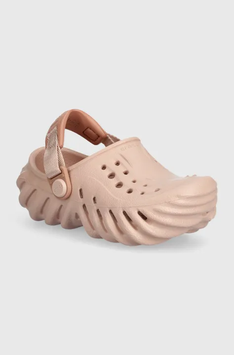 Dětské pantofle Crocs ECHO CLOG růžová barva