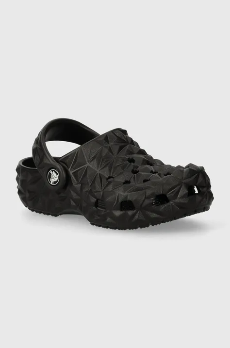 Παιδικές παντόφλες Crocs CLASSIC GEOMETRIC CLOG χρώμα: μαύρο