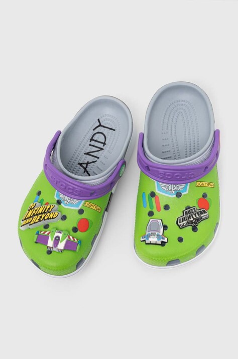 Crocs klapki dziecięce TOY STORY BUZZ CLASSIC CLOG kolor zielony