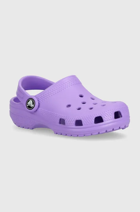 Παιδικές παντόφλες Crocs Classic Clog χρώμα: μοβ