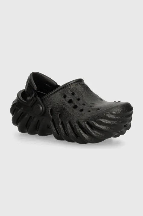Παιδικές παντόφλες Crocs Echo Clog χρώμα: μαύρο