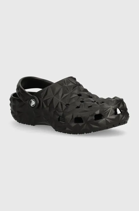 Detské šľapky Crocs Classic Geometric Clog čierna farba