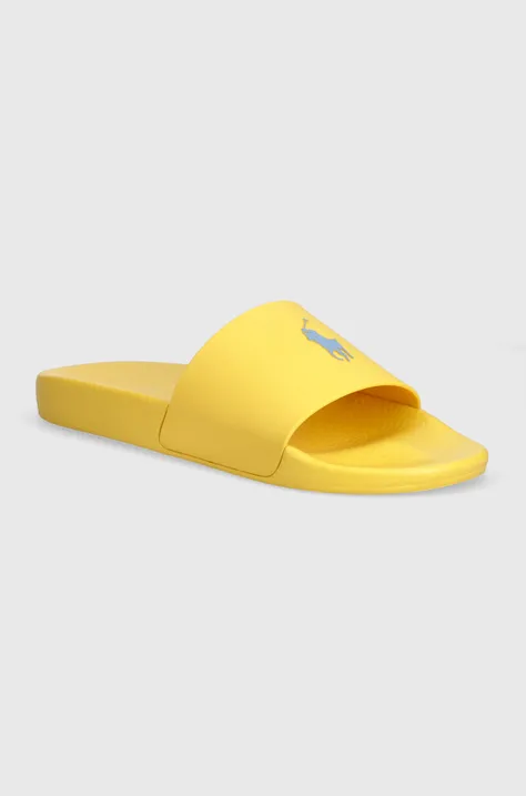 Шльопанці Polo Ralph Lauren Polo Slide чоловічі колір жовтий 809931326004