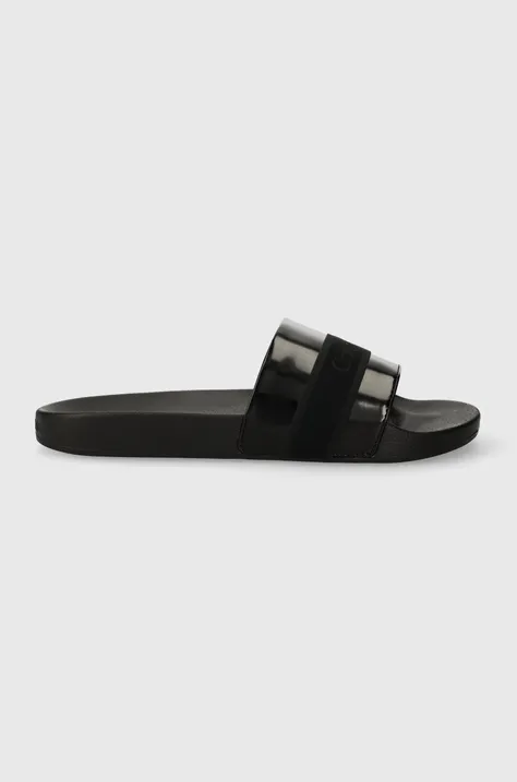 Calvin Klein papuci POOL SLIDE WEB barbati, culoarea negru, HM0HM01359