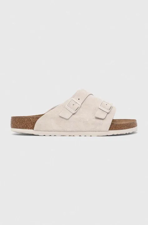 Παντόφλες σουέτ Birkenstock Zürich χρώμα: μπεζ, 1025028