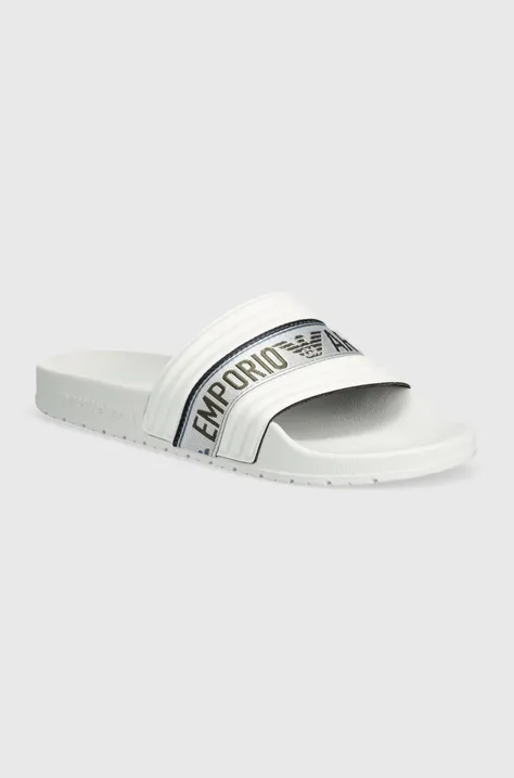 Pantofle Emporio Armani Underwear pánské, bílá barva, XVPS06 XN999 T635