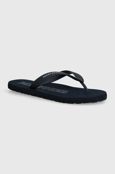 Japonke Tommy Hilfiger RUBBER BEACH SANDAL moške, mornarsko modra barva, FM0FM05023