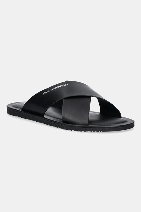 Karl Lagerfeld slapi de piele KASTOR III barbati, culoarea negru, KL70214