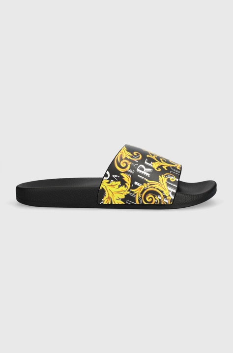 Παντόφλες Versace Jeans Couture Slide χρώμα: μαύρο, 76YA3SQ4 ZS631 G89