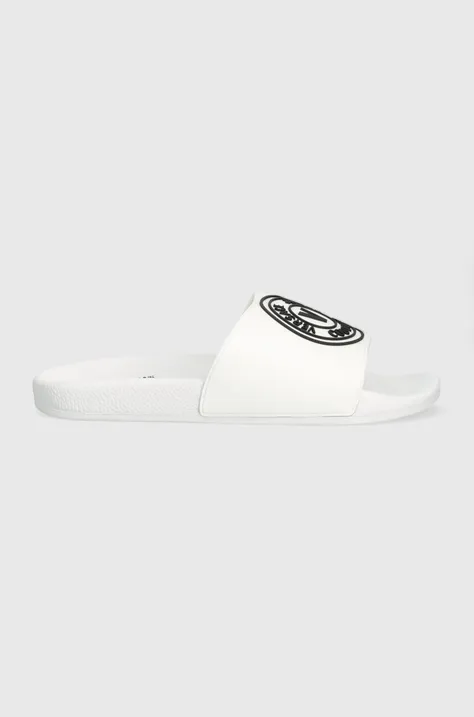 Versace Jeans Couture papuci Slide barbati, culoarea alb, 76YA3SQ3 ZS192 003