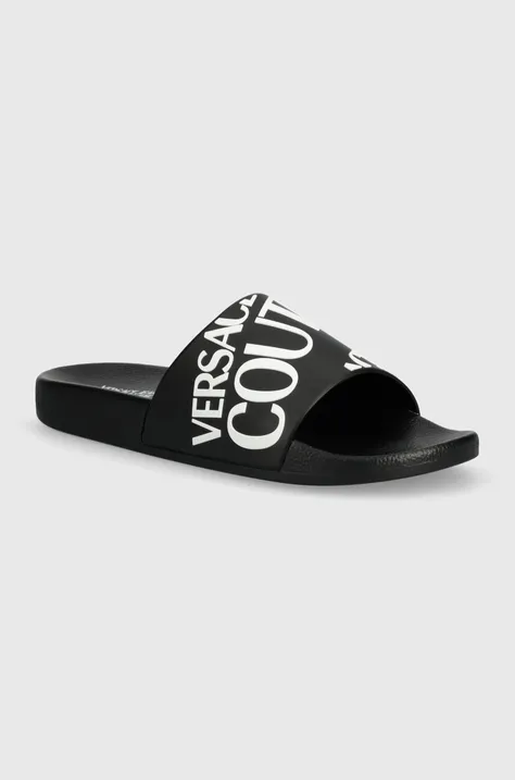 Natikači Versace Jeans Couture Slide moški, črna barva, 76YA3SQ1 71352 899