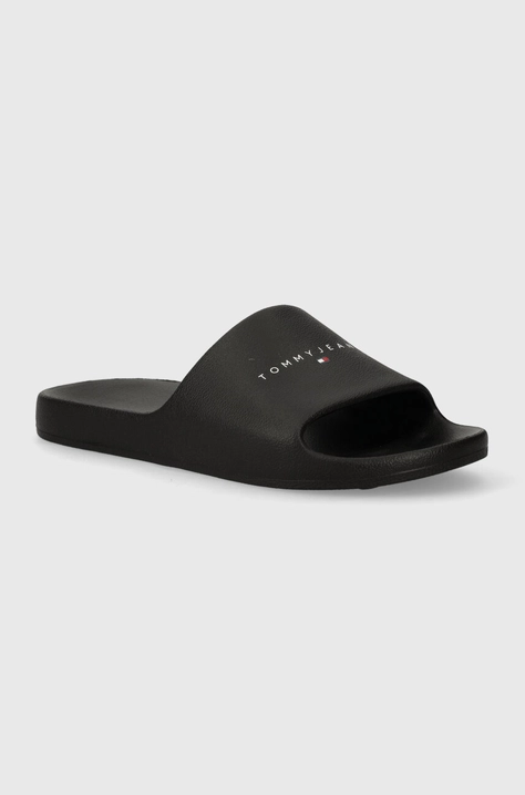 Tommy Jeans klapki TJM BASIC SLIDE męskie kolor czarny EM0EM01519