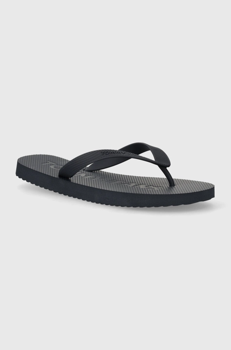 Žabky Tommy Jeans TJM BEACH FLIP FLOP pánské, tmavomodrá barva, EM0EM01392