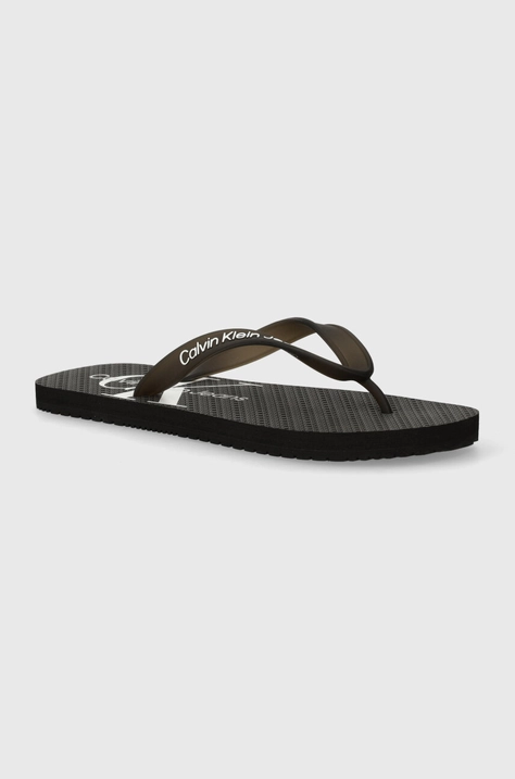 Japonke Calvin Klein Jeans BEACH SANDAL GLOSSY moške, črna barva, YM0YM00952