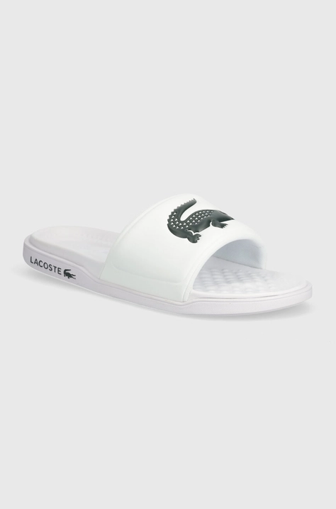 Шлепанцы Lacoste Serve Dual Synthetic Logo Strap мужские цвет белый 43CMA0110