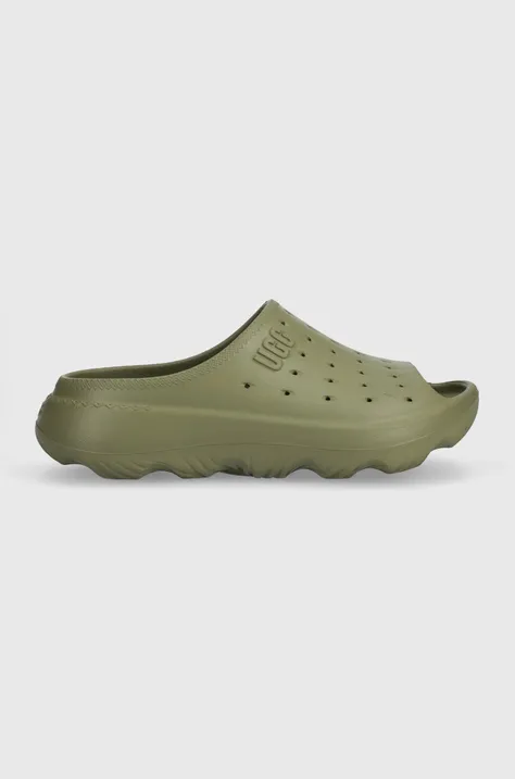 Pantofle UGG Slide It pánské, zelená barva, 1137973