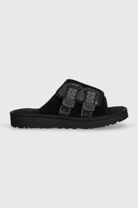 Кожаные шлепанцы UGG Goldencoast Strap Slide мужские цвет чёрный 1142730