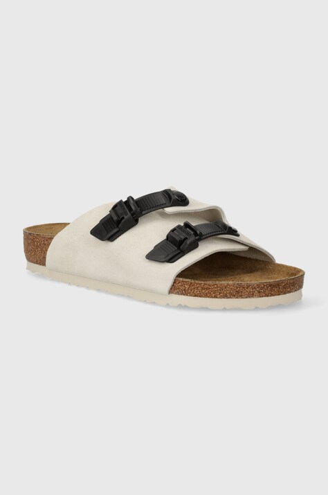 Замшеві шльопанці Birkenstock Zürich чоловічі колір бежевий 1026773