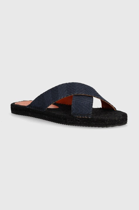 Missoni klapki Naxos męskie kolor granatowy M27_002