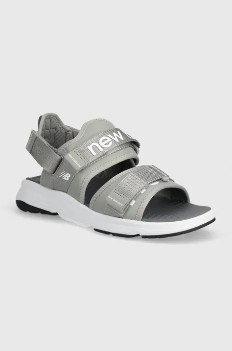 Sandály New Balance pánské, šedá barva, SUA750C3