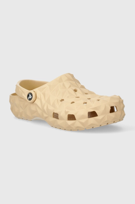 Шльопанці Crocs Classic Geometric Clog колір бежевий 209563