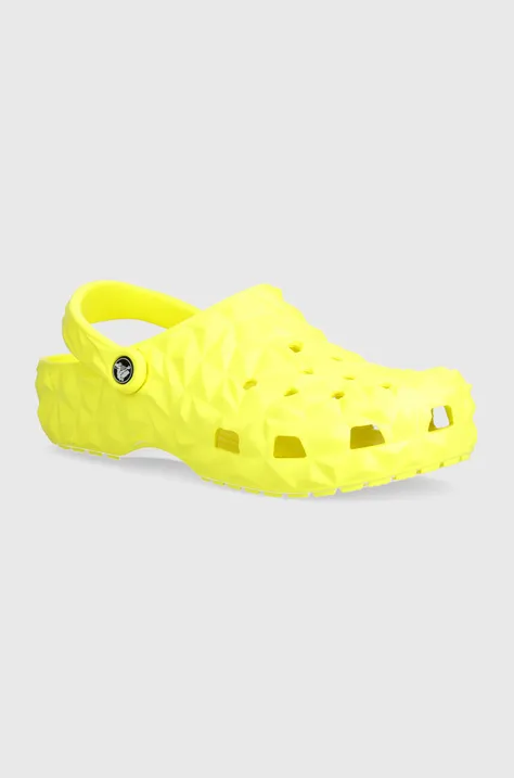 Παντόφλες Crocs Classic Geometric Clog χρώμα: κίτρινο, 209563