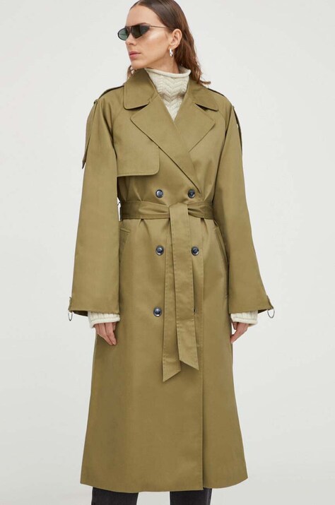 Тренч 2NDDAY жіночий колір зелений перехідний