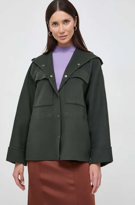 Vunena jakna Weekend Max Mara boja: zelena, za prijelazno razdoblje, oversize