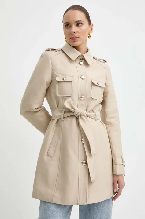 Kabát Morgan GOLIAM dámský, béžová barva, přechodný, GOLIAM