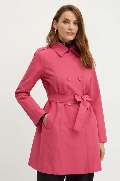 Trench kabát MAX&Co. dámský, růžová barva, přechodný, 2416021023200