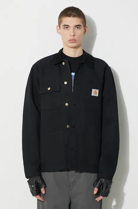 Джинсовая куртка Carhartt WIP Michigan Coat мужская цвет чёрный переходная I031519.0