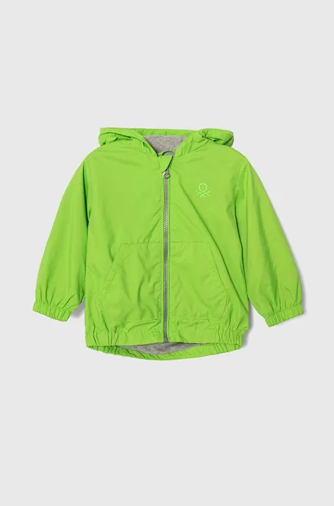 United Colors of Benetton kurtka dziecięca kolor zielony