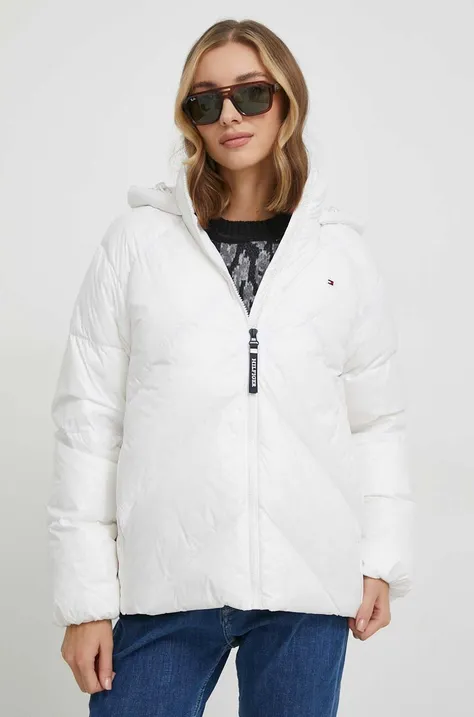 Пуховая куртка Tommy Hilfiger женская цвет белый зимняя