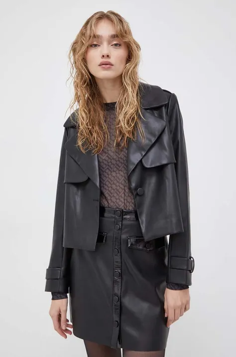 Куртка Bruuns Bazaar жіноча колір чорний перехідна