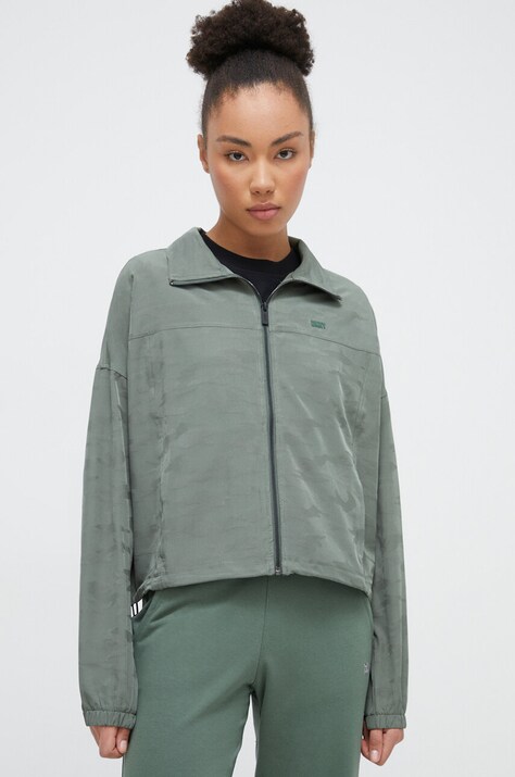 Куртка Dkny женская цвет зелёный переходная oversize
