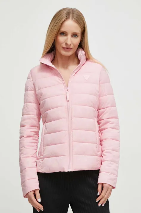 Куртка Guess жіноча колір рожевий перехідна