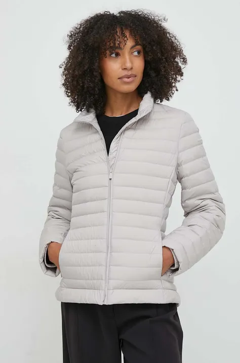 Calvin Klein kurtka puchowa damska kolor szary przejściowa