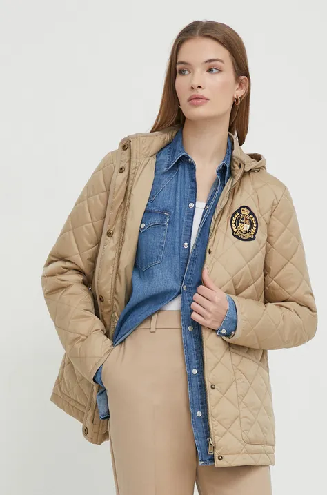 Куртка Lauren Ralph Lauren жіноча колір бежевий перехідна