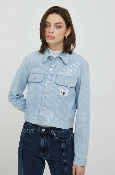 Джинсова куртка Calvin Klein Jeans жіноча перехідна